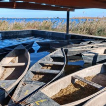 Little boats on the estuary of Ebro